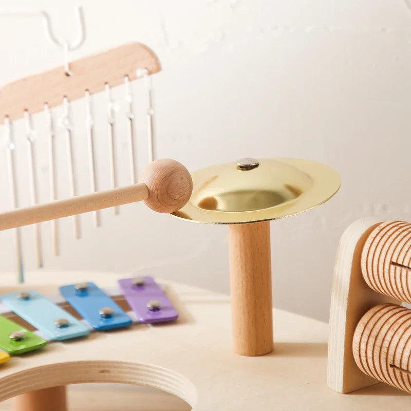 Jouets Éducatifs Bébé en Bois Carillons Éoliens Montessori Jouets Musicaux pour Enfants Xylophone Cadeaux d'Anniversaire Nouveau-né Table Musicale Jouets