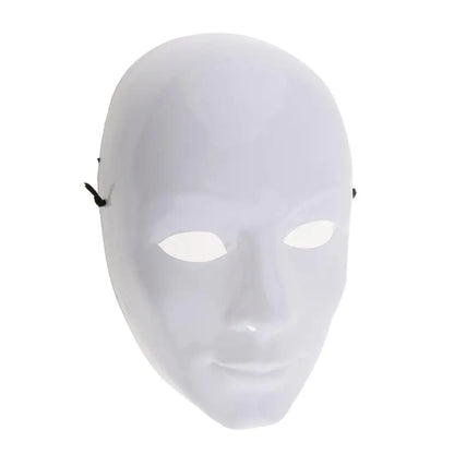 Costume de masade de visage non peint bricolage, accessoires de décoration de fête, Tim