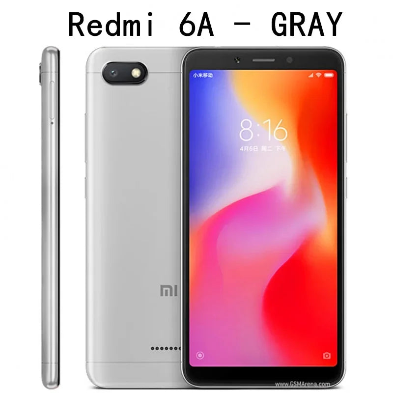 Original Xiaomi Redmi 6 4GB 64GB 13000mAh 6,6 pouces cellulaire googleplay Empreinte digitale Octa-core Rom Global Smartphone 4G