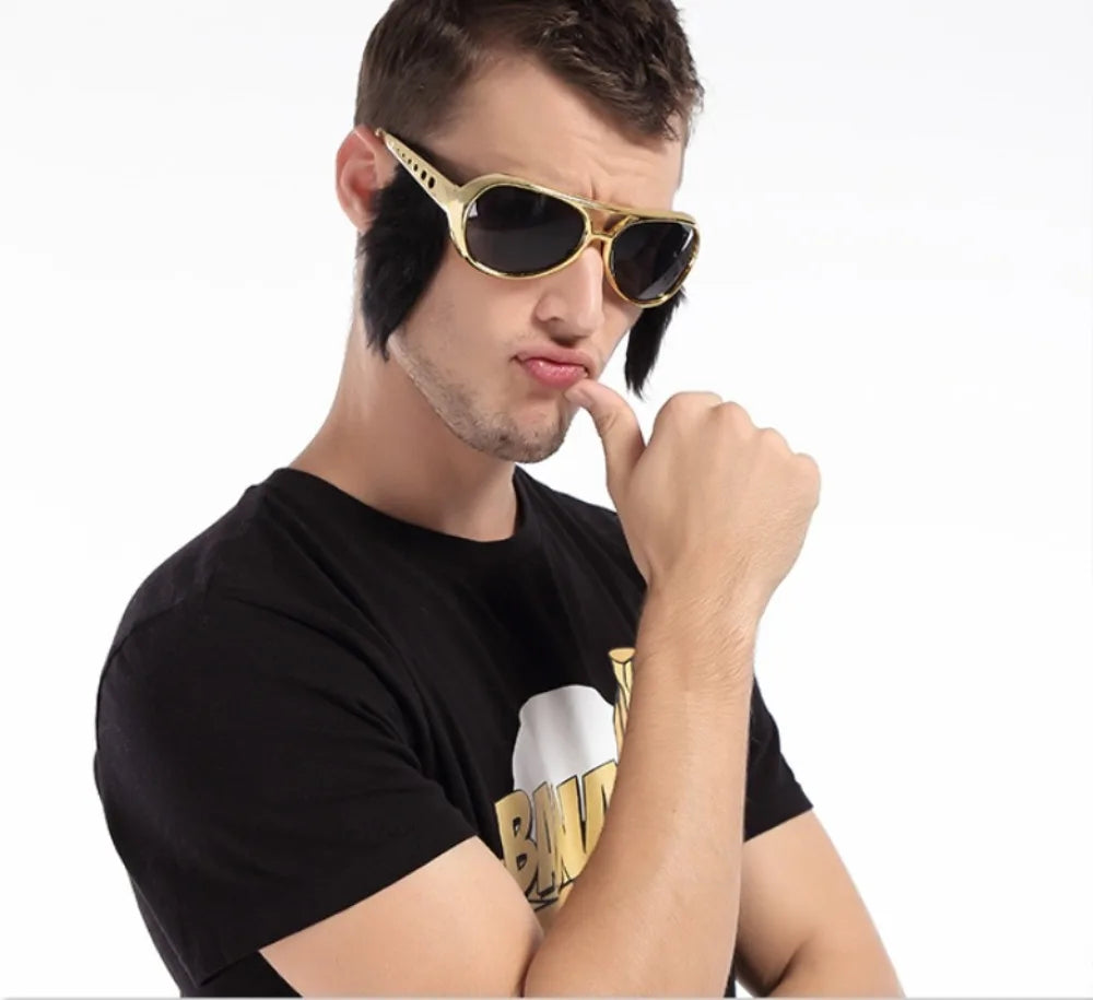 Lunettes déguisement Années 70 Disco Fête Film Jeu de rôle Elvis Bal de promo Lunettes drôles Cosplay Déguisement Accessoires Rock Carnaval