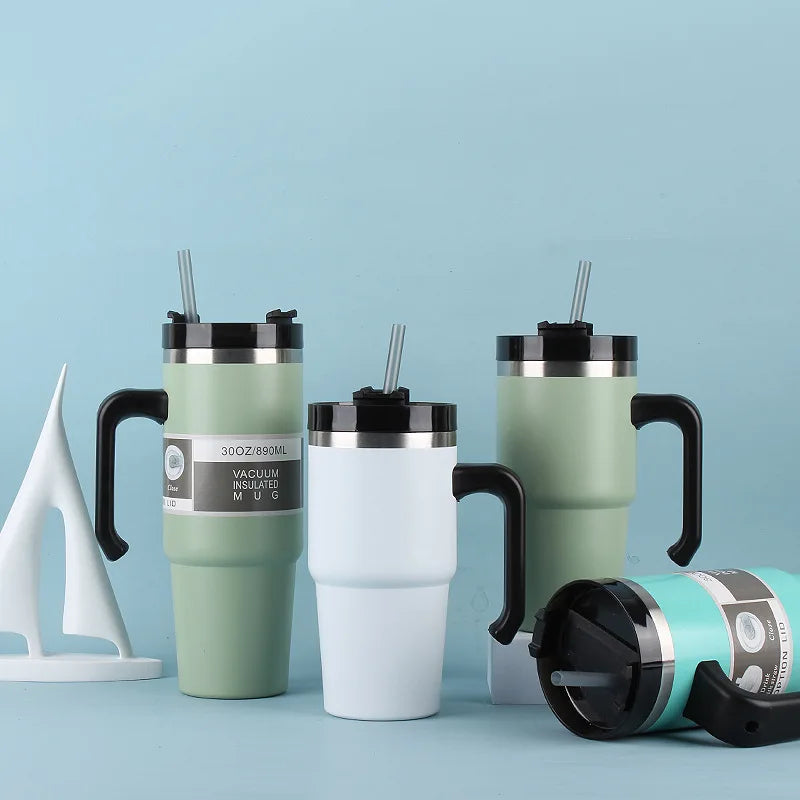 20oz/30oz Stainless Steel Thermos Water Bottle Car Insulated Cup Outdoor Sport Vacuum Flask Keeps Cold and Heat Thermal Mug