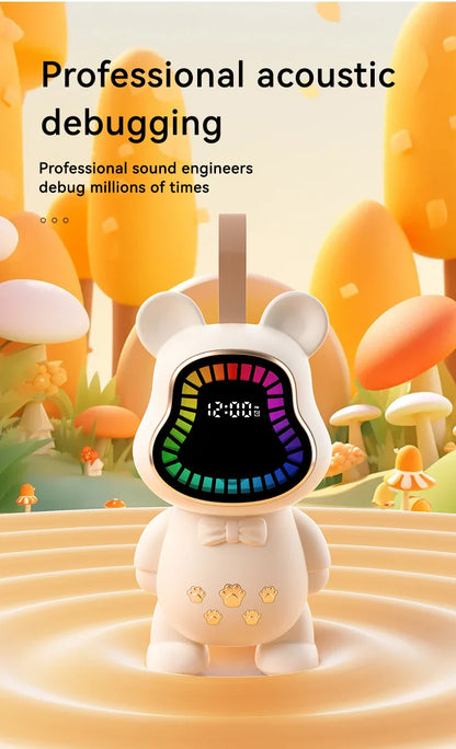 New Karaoke Speaker With Wireless Microphone Sing Bluetooth 5.3 Cute Children Gift Toy Hifi Sound Stereo Mini Audio RGB Lighting