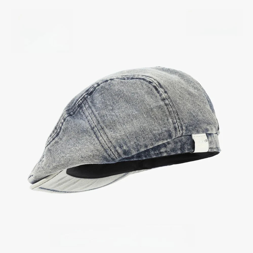 Béret de Cowboy en Denim pour femmes, chapeau de journal britannique décontracté, casquette flatcap, accessoire de mode