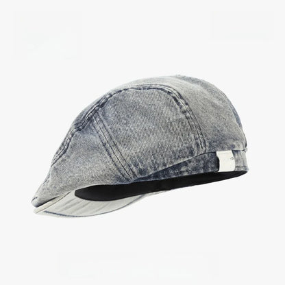 Béret de Cowboy en Denim pour femmes, chapeau de journal britannique décontracté, casquette flatcap, accessoire de mode