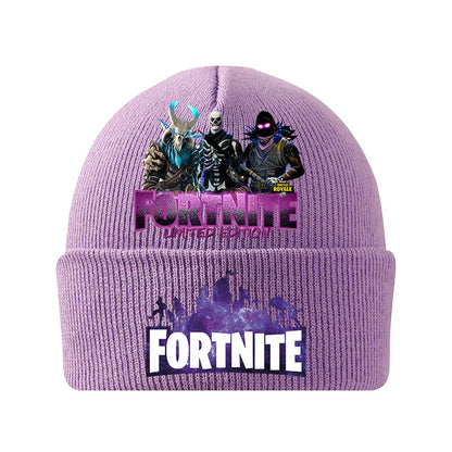 Bonnet tricoté Fortnites Chapeau de dessin animé Jeu Forteresse Nuit Casque Enfant Automne Hiver Bonnets en Laine Chapeau Anime Cadeau Anniversaire Enfant Nouveau