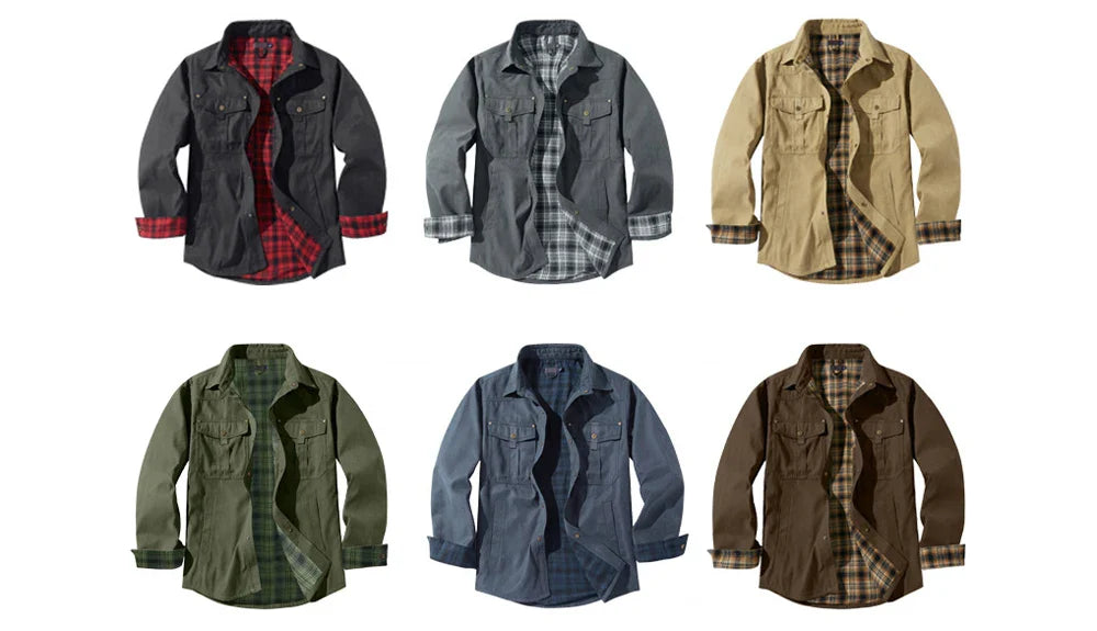 Veste chemise à carreaux en flanelle pour homme printemps automne, décontractée, style rétro, en coton, chaude, coupe-vent tactique pour homme