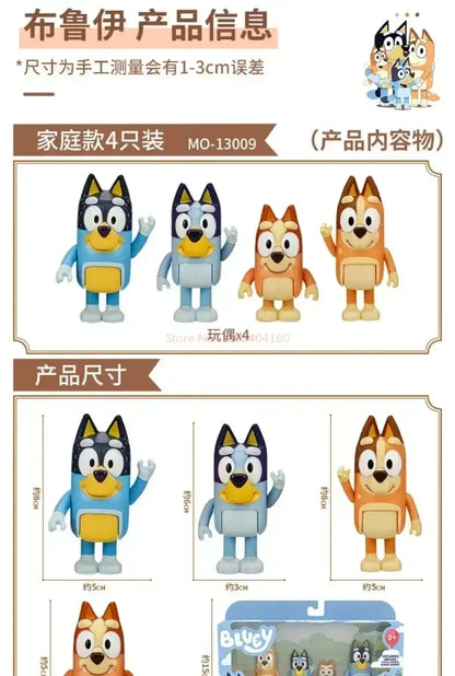 Muse Moose Bluey Famille Jouet Bluey Et Amis Bingo Bandit Poupée Ornements De Poupée Cadeau D'anniversaire Pour Enfants Jouet Maison De Jeu Ornements