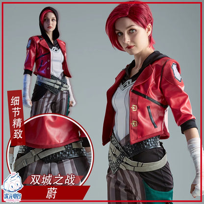 Costume de cosplay LoL Arcane Vi, perruque, uniforme, chaussures, tenues, combinaison d'Halloween et de carnaval pour femmes et hommes, haute qualité