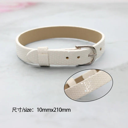 Bracelet à paillettes scintillantes, 8mm de largeur, 21cm de longueur, breloques coulissantes, lettres de l'alphabet, bijoux à bricoler soi-même, cadeau pour femmes et enfants
