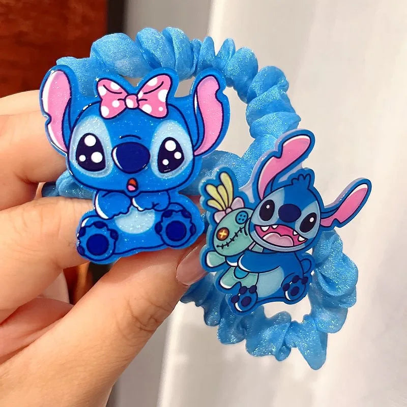 Cartoon Stitch Intestine Circle Girl Student Ponytail Tie Elastic Cute Female Hair Accessories baby hair accessories