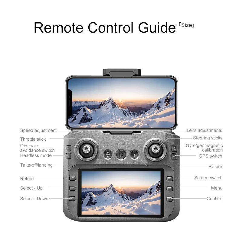Xiaomi A14 MAX Drone sans brosse 8K trois caméra HD télécommande avec écran flux optique Intelligent pliable quadrirotor