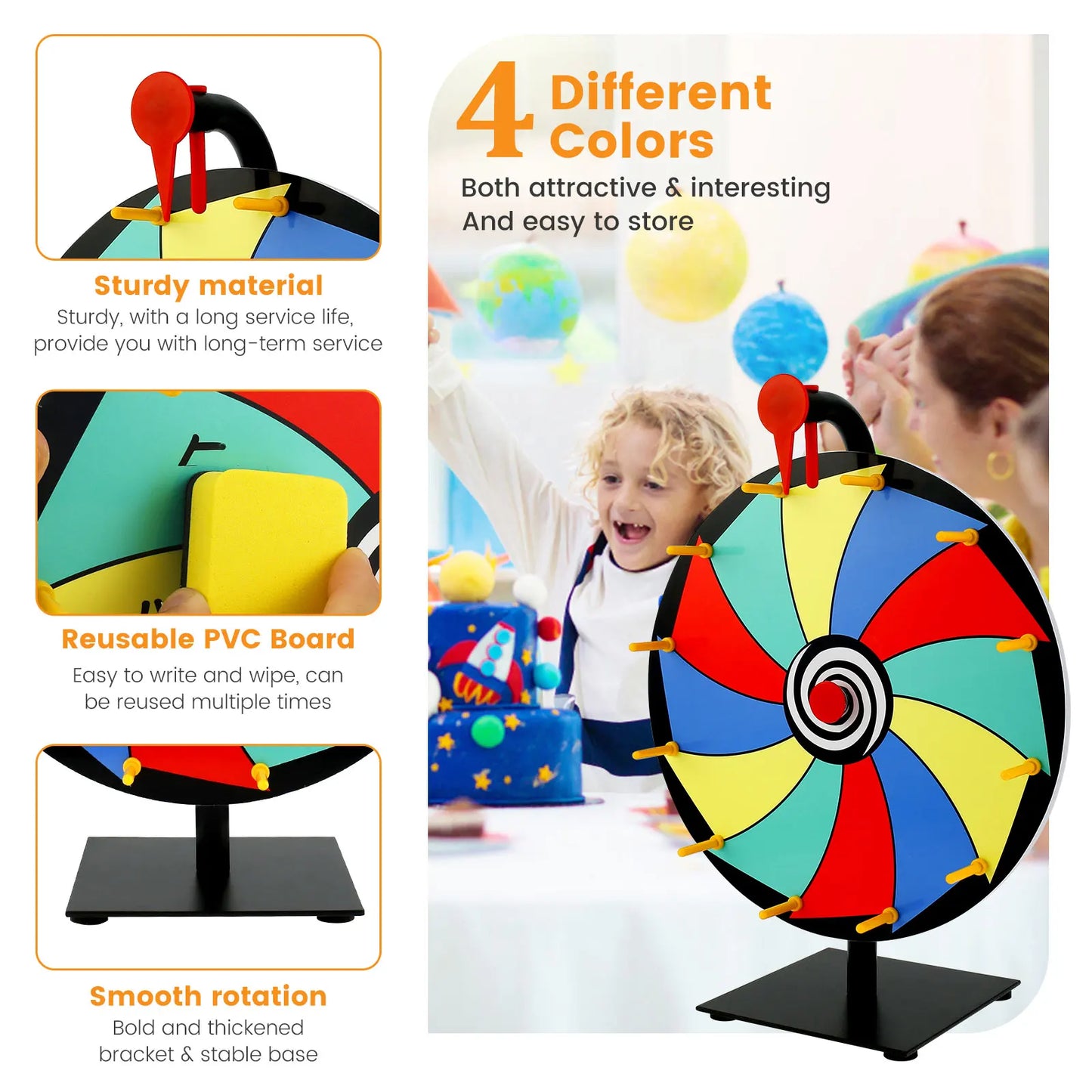 Ensemble de plateau tournant de prix de table avec gomme effaçable, roue de Roulette pour les réunions de pub, activités promotionnelles, cadeaux de fête