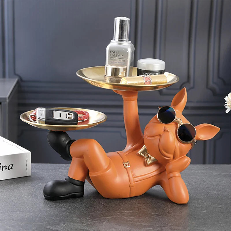 Figurines d'animaux bouledogue, Sculpture de chien Cool, décor de salon, salle d'étude, chambre à coucher, accessoires de décoration intérieure de maison