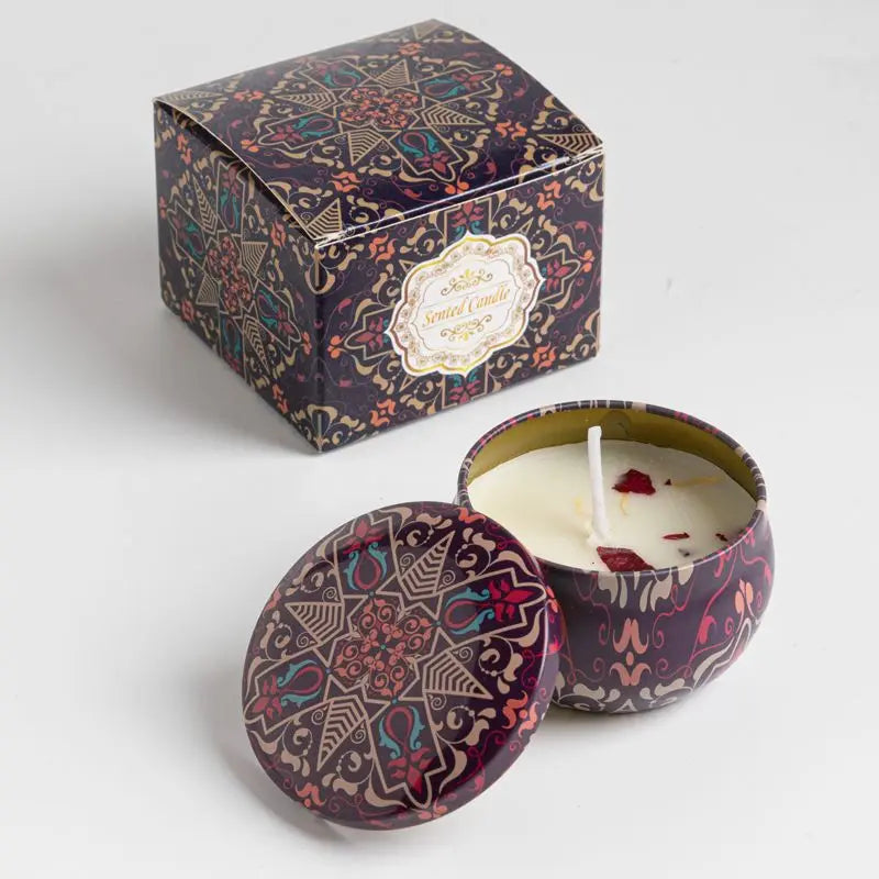 Bougies parfumées Osmanthus Gardenia avec pétales, petites bougies parfumées romantiques pour cadeaux d'anniversaire de filles, aromathérapie pour la maison
