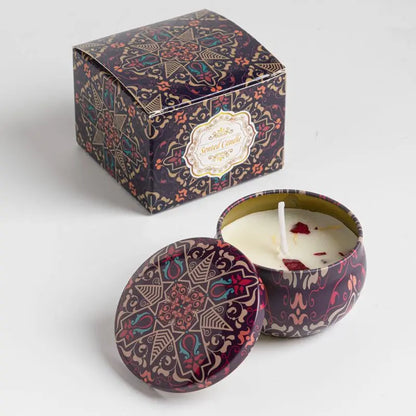 Bougies parfumées Osmanthus Gardenia avec pétales, petites bougies parfumées romantiques pour cadeaux d'anniversaire de filles, aromathérapie pour la maison