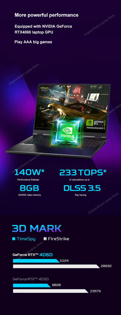 2024 Acer Predator Neo Gaming Laptop 16 Inch 2.5K 180Hz IPS Screen Notebook i9-14900HX 32GB 1TB RTX4060 Netbook Laptop Computer