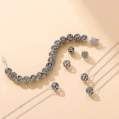 925 Sterling Silver Initial Charm Bead