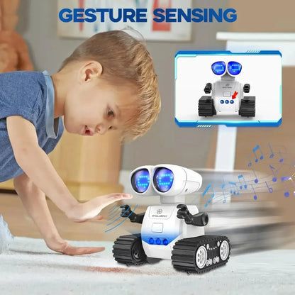 Jouet robot télécommandé Rechargeable avec musique, yeux LED, talkie-walkie, jouet robot pour enfants, robot RC pour enfants