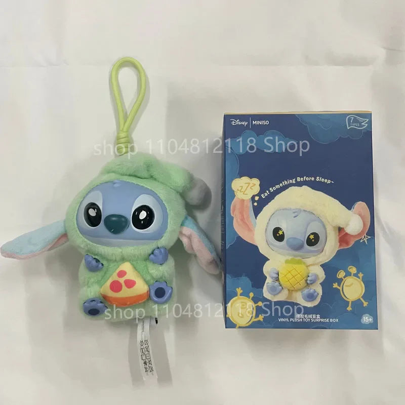 15CM New Stitch Eat Something Before Sleep Series Blind Box Plush Dolls Pendant Cute Doll Ornament Mystery Box Surprise Toy Gift