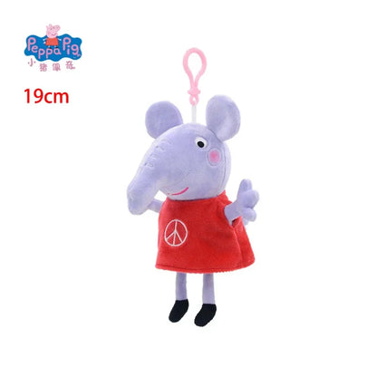 19CM Genuine Peppa Pig George Stuffed Plush Toys High Quality Keyring Hot Cartoon Animal Doll Pendant Children's Birthday Gifts