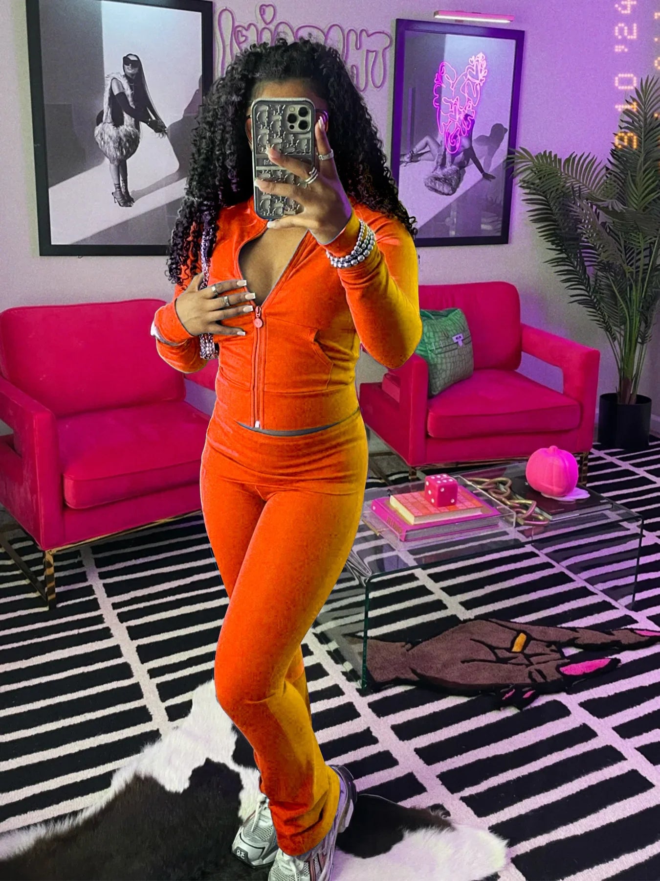 FAGADOER Autumn Winter 2 Piece Sets Women Outfit Casual Zip Pocket Crop Tops+High Waist Leggings Pants Suits Jogger Streetwear