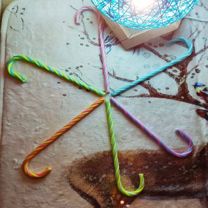 Cannes à bonbons de Noël en acrylique, pendentif béquille torsadé pour arbre de Noël, décorations de Noël pour le Nouvel An, ornements, cadeaux