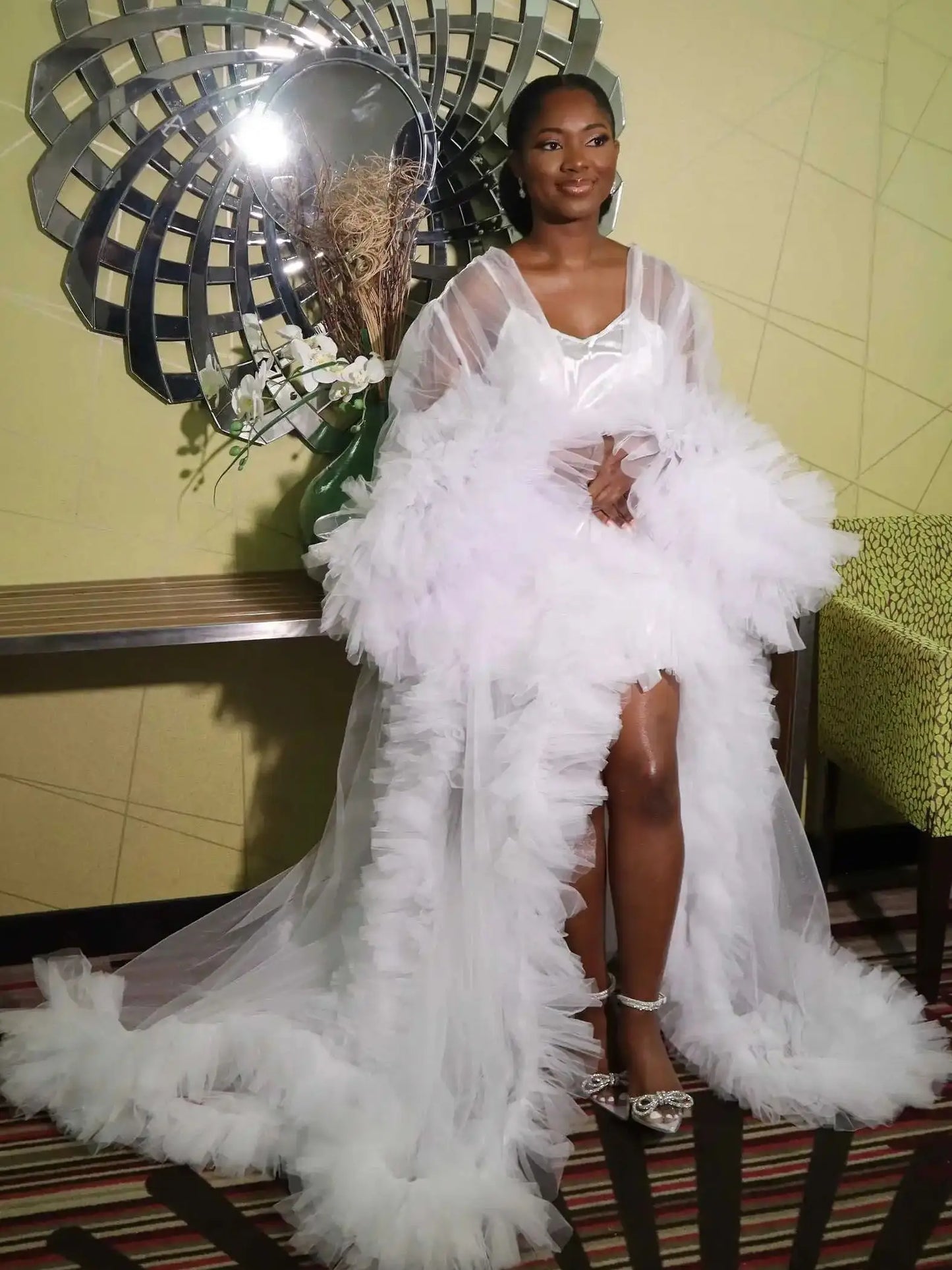 New Design Maternity Dresses for Photo Shoot Ruffles Long Sleeve Bridal Prom Gown Women Pregnant Robe Túnica Materna Custom Made