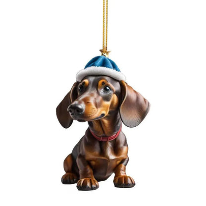 Cute Dog Car Hanging Home Tree Pendant Halloween Christmas Tree Pendant Home Decoration Window Car Ornament Backpack Ornament