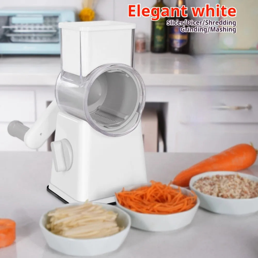 Premium Multi-Purpose Vegetable Chopper - Slices, grinds, chops and julienne fruits without much effort - Includes container,