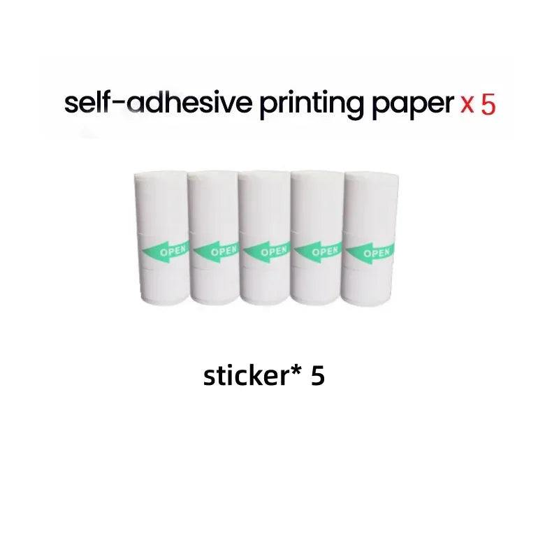 Mini Photo Pocket Printer Portable Ink-free Thermal 57mm Sticker Trans Paper Wireless BT 200dpi Android IOS Printing Machine