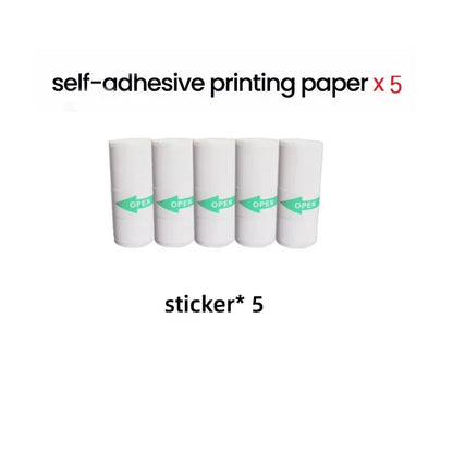 Mini Photo Pocket Printer Portable Ink-free Thermal 57mm Sticker Trans Paper Wireless BT 200dpi Android IOS Printing Machine