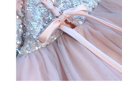 F2122 Customized Short Cocktail Party Dress Girl Graduation Robe 2025 Sweet Memory Colorful Sequined Mesh Tulle Prom Dresses