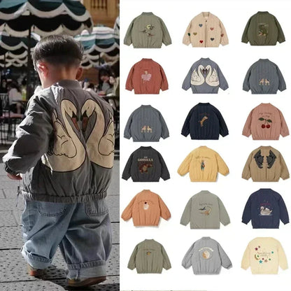 Marque KS Veste d'agneau pour enfants Manteau automne hiver Bébé garçons Coton Vêtements d'extérieur Tout-petits Filles Combinaison de vol Veste Vêtements pour enfants