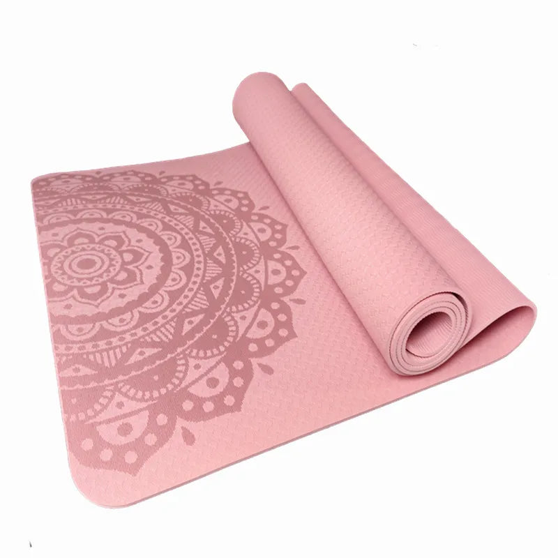 Thi Wide Long TPE Yoga Mat for Men And Women Fitn Dance Anti-Slip Home Use Slightly Defective Exercise Equipment