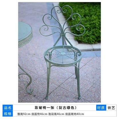 Table d'extérieur en fer européen, balcon de cour, table de terrasse, conception de dentelle, meubles de jardin, décoration de la maison, petite table basse