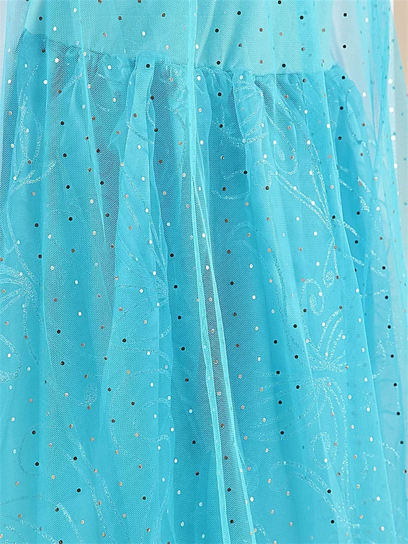 Elsa Costume for Girls 2024 Carnival Party Snow Queen Luxury Cosplay Costume Birthday Party Outfit Elsa Princess 3-10Y Kid Dress