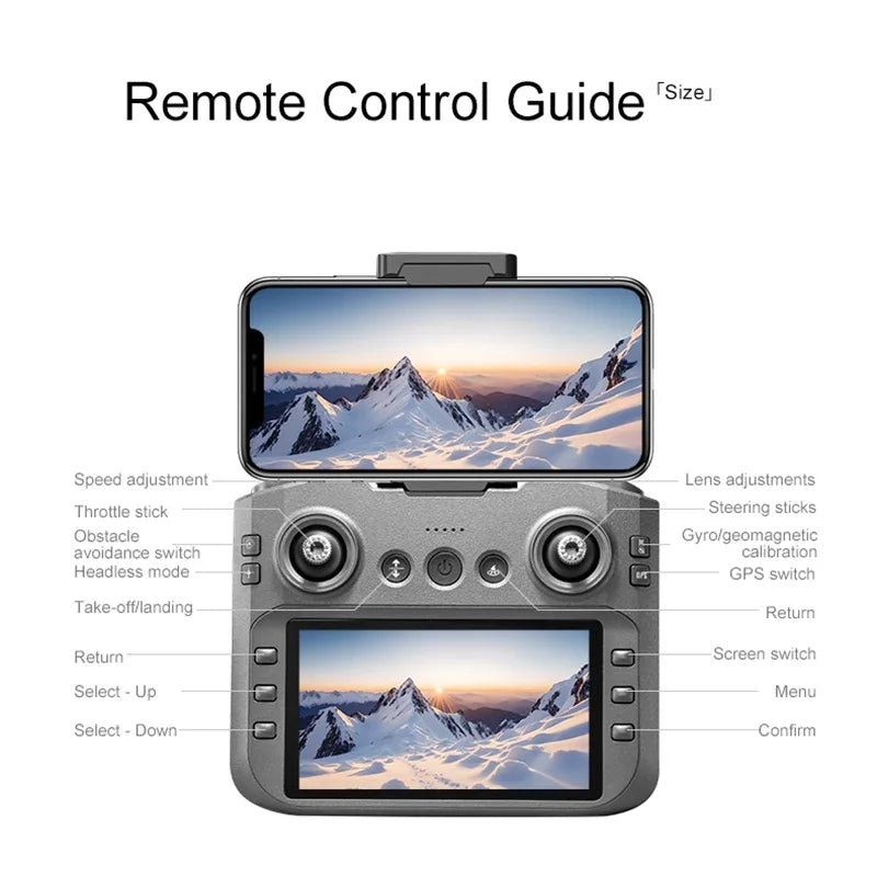 Xiaomi A14 pro Max Drone 8k HD double caméra GPS sans brosse flux optique évitement d'obstacles 4.5 pouces grand écran Uav Rc 20000m nouveau