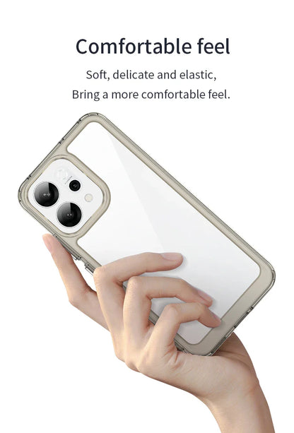 Pour la coque OPPO Reno14 F, coque Reno 14 F, Fundas Coque, cadre souple translucide rigide, antichoc, coque arrière transparente OPPO Reno 14F