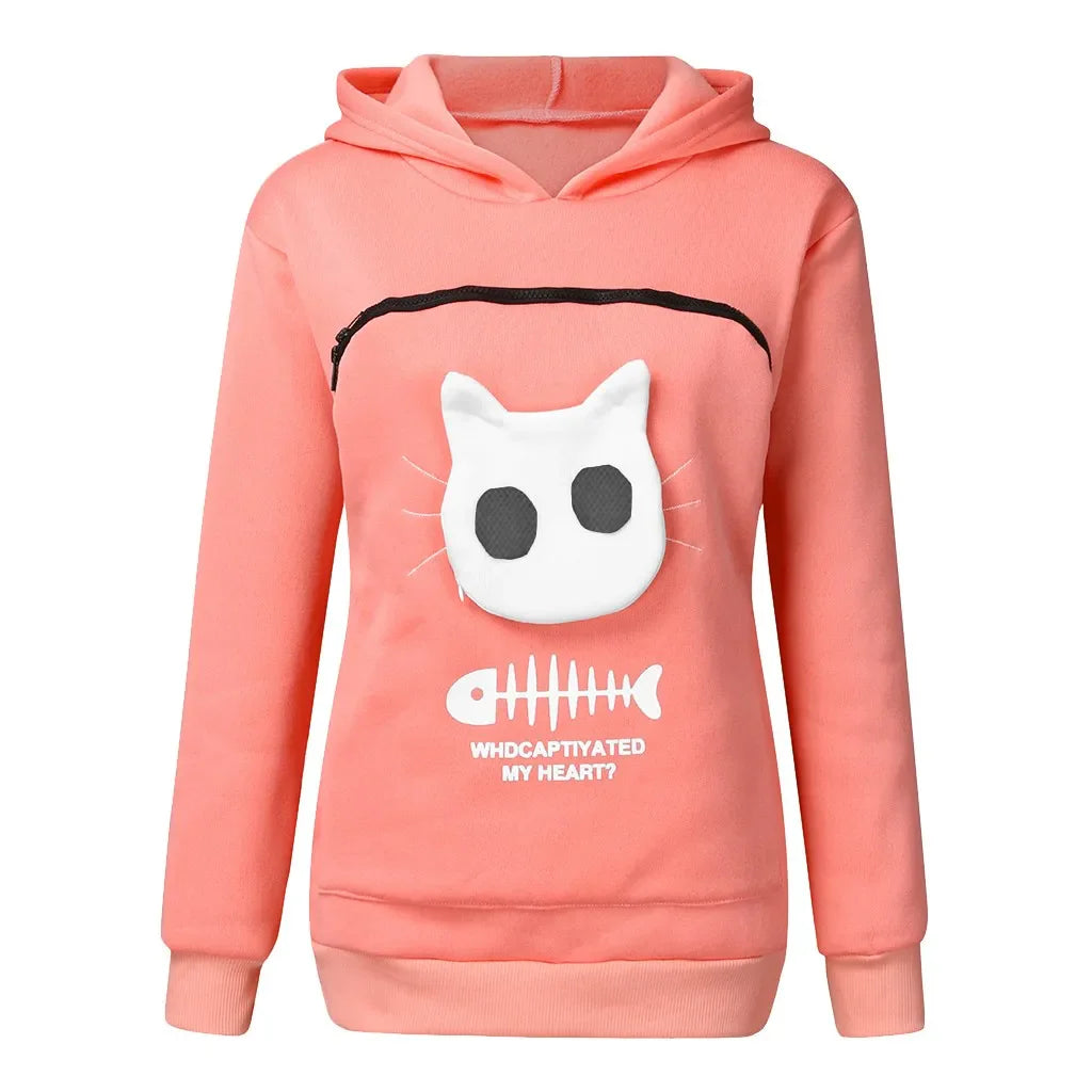 Hot Carry Pet Pocket Sweatshirt Winter Animal Pouch Hood Tops Kat Hond Keep Warm Ademend Hooded Kat Carriers Zakken Kat levert