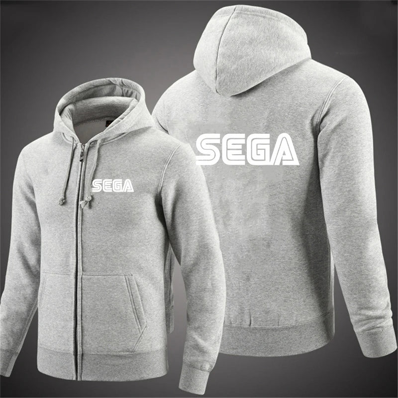 Men Sweatshirts Autumn Sega Pullover Casual Zipper Jacket for Male Hoody Outdoor Sweatshir Autumn Solid Color Turtleneck Swea