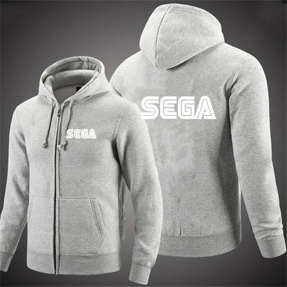 Men Sweatshirts Autumn Sega Pullover Casual Zipper Jacket for Male Hoody Outdoor Sweatshir Autumn Solid Color Turtleneck Swea