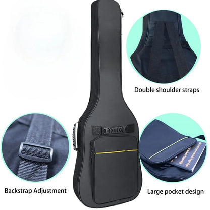 Miwayer – Housse de transport pour guitare électrique, étui noir/tissu Oxford imperméable/double bandoulière, sac de guitare/pour accessoires de guitare