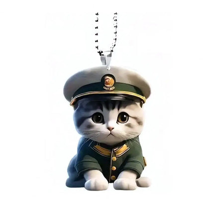 Acrylic Cat Charm for Car Realistic Cat Pendant Car Ornament Hanging Decor for Car Lovers Acrylic Charm Party Festival Gift