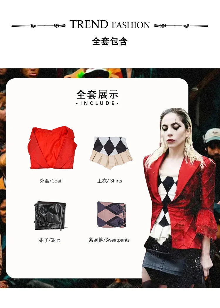 Clown 2cos costume, Little Ugly Girl cosplay costume, Halloween stage, festival performance costume