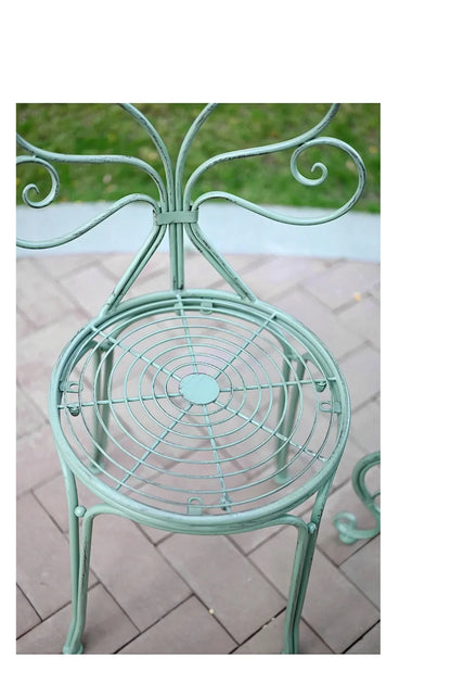 Table d'extérieur en fer européen, balcon de cour, table de terrasse, conception de dentelle, meubles de jardin, décoration de la maison, petite table basse