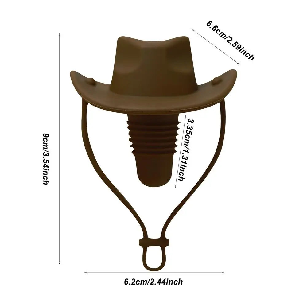 Creative Cowboy Hat Wine Stopper Champagne Bottle Silicone Wine Cork Funny Cowboy Hat Bar Home Wedding Decorative Wine Stopper