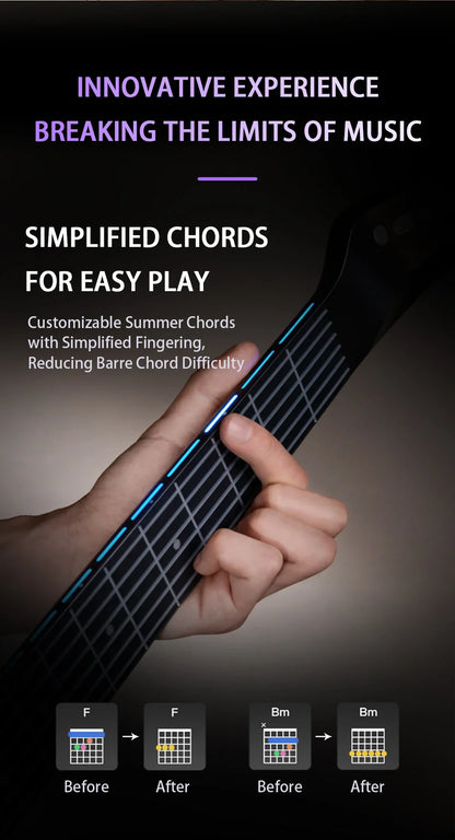 AeroBand – guitare électrique détachable, corde en Silicone indolore, tout-en-un, 9 Styles sonores, basse acoustique avec port micro
