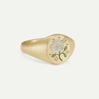 Fashionable and popular stainless steel painted ring, for Valentine's Day, Lion, Mermaid, Love, gold plated, women's jewelry, тильц®