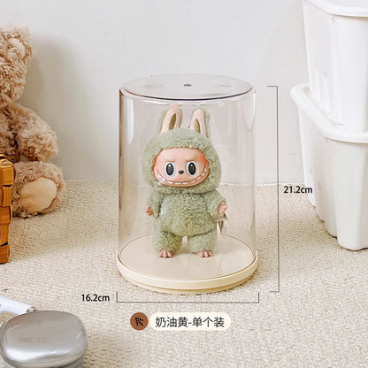 Labubu Pendant Display Box Rotating Transparent Labubu Doll  Storage Blind Box Storage Display Dustproof And Moisture-Proof