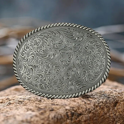 1 oval flower green leaf thread buckle for various belt styles